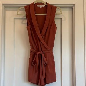 Lovers + Friends Rust Sleeveless Romper